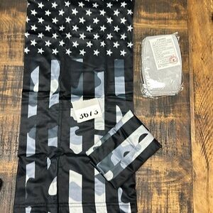 Face mask. Set 2 nwt. With filters. Every day use. For dust. 9”wide 18-1/2 leng